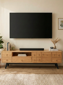 Sandık TV Ünitesi , 202 Cm , Keten Yağlı