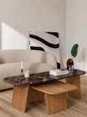 Amorfus Sehpa - 150 cm , Meşe , Rosso Levanto