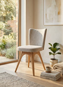 Cozy Geniş Sırtlı Sandalye , Meşe , Soft Touch