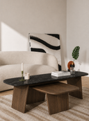 Amorfus Sehpa - 150 cm , Cilalı Meşe , Alexander Black